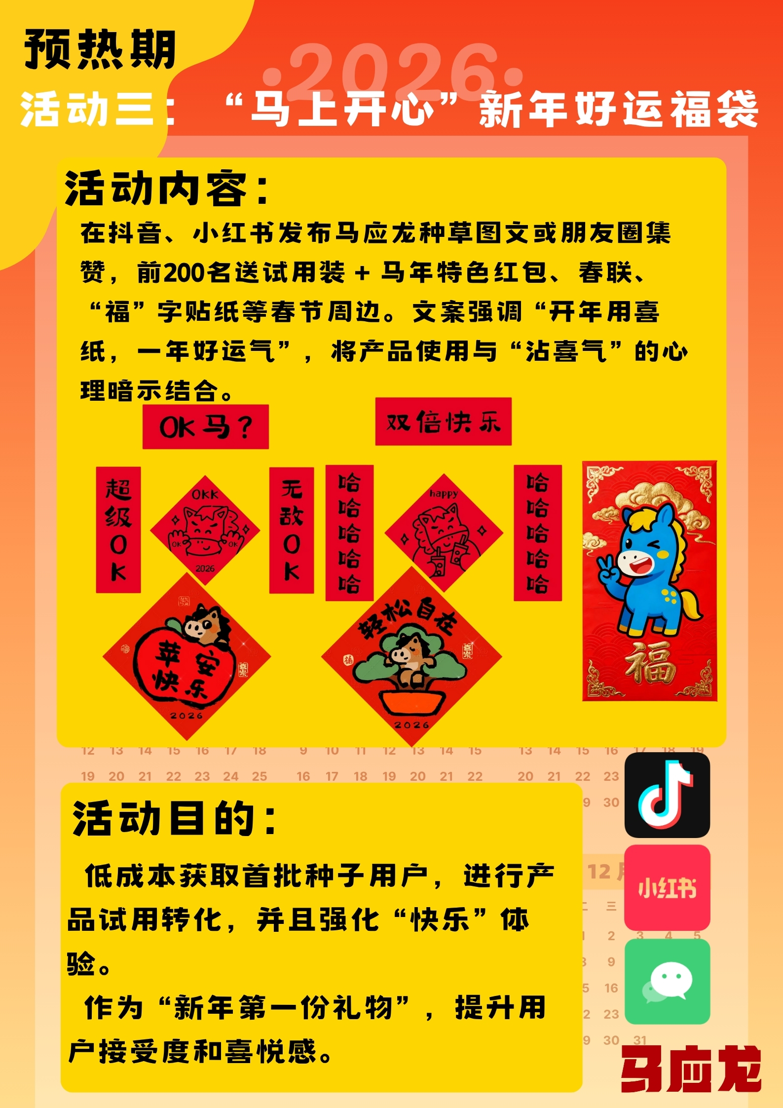 快乐加马——马应龙马年春节营销策划案